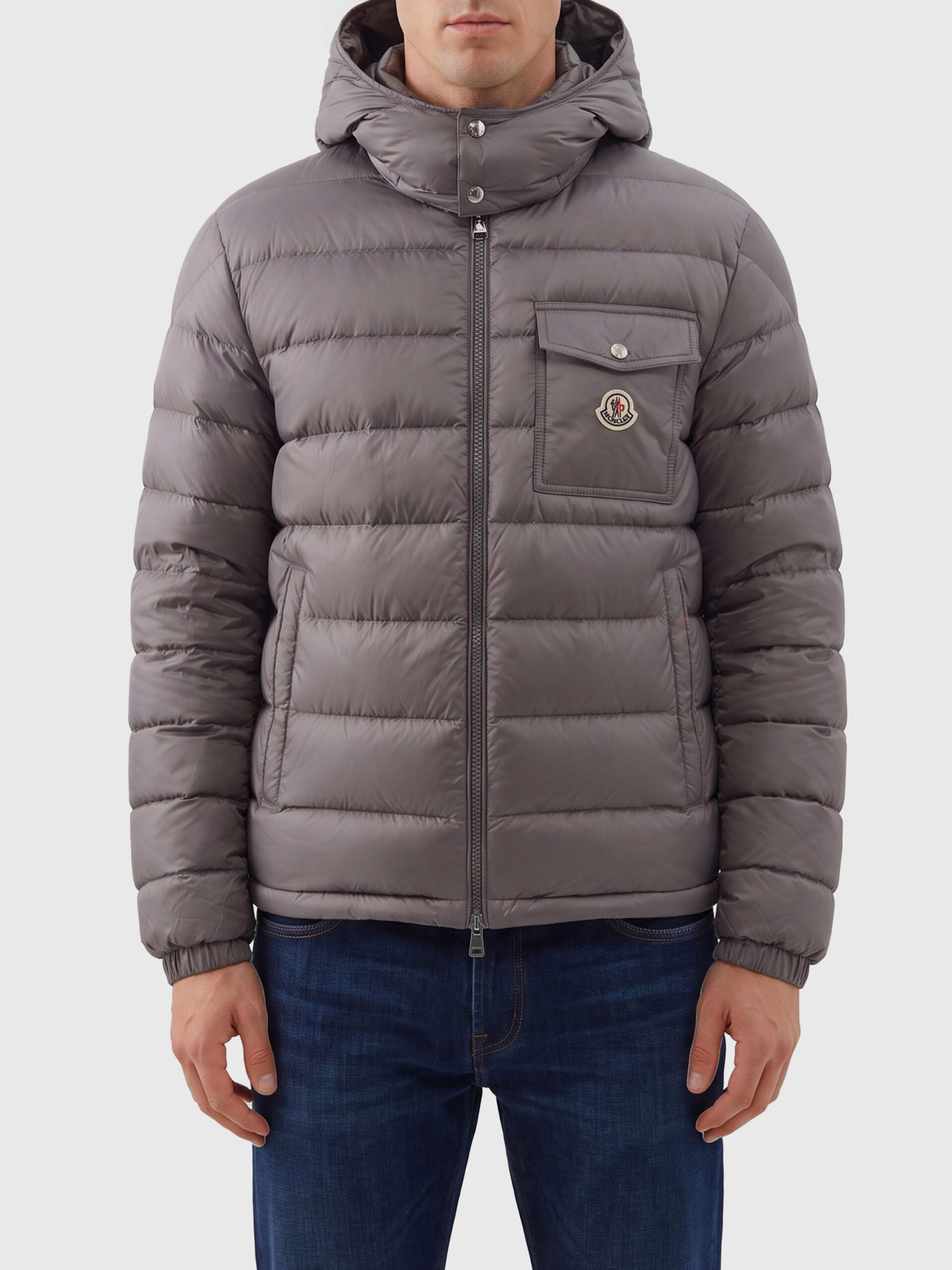 Moncler Verith short hooded down jacket