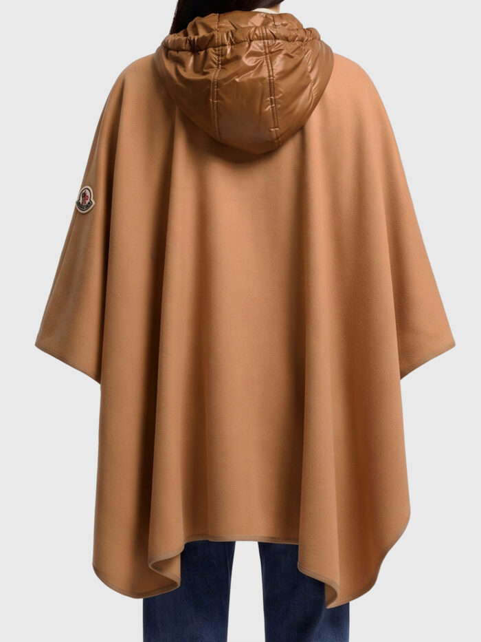 Moncler Padded wool-blend cape
