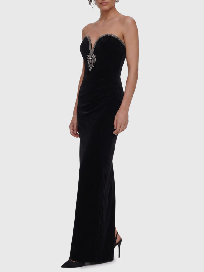 Self Portrait Maxi velvet dress
