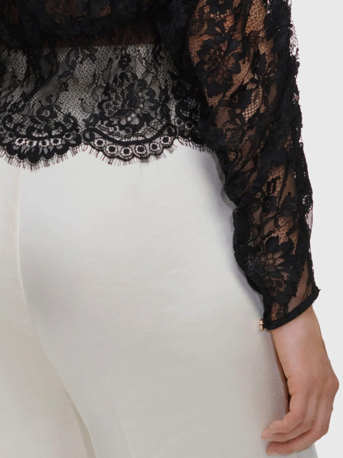 Self Portrait Lace high neck blouse