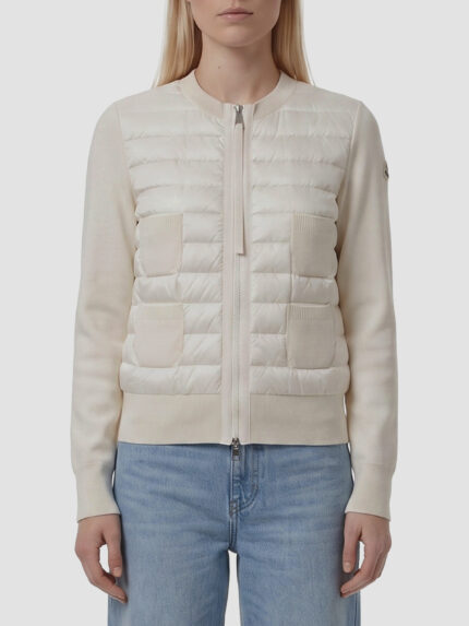 Moncler Padded wool zip cardigan
