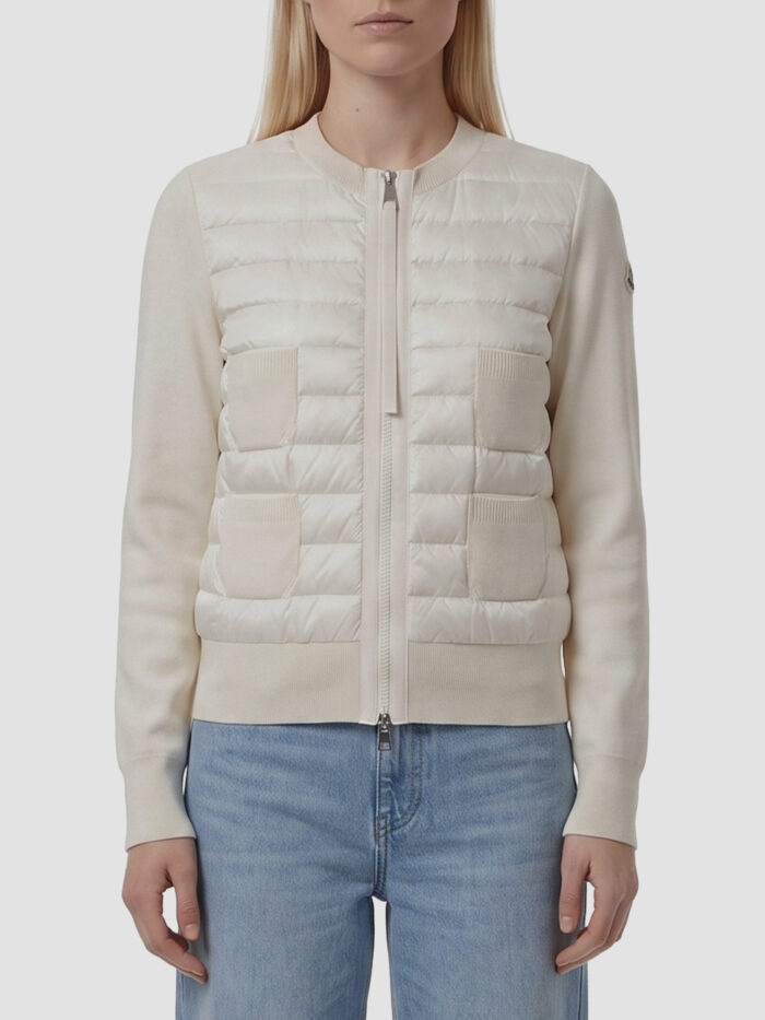 Moncler Padded wool zip cardigan