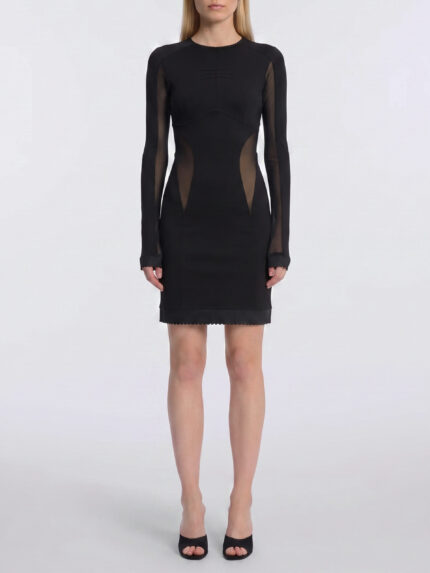 The Attico Mini dress with tulle inserts