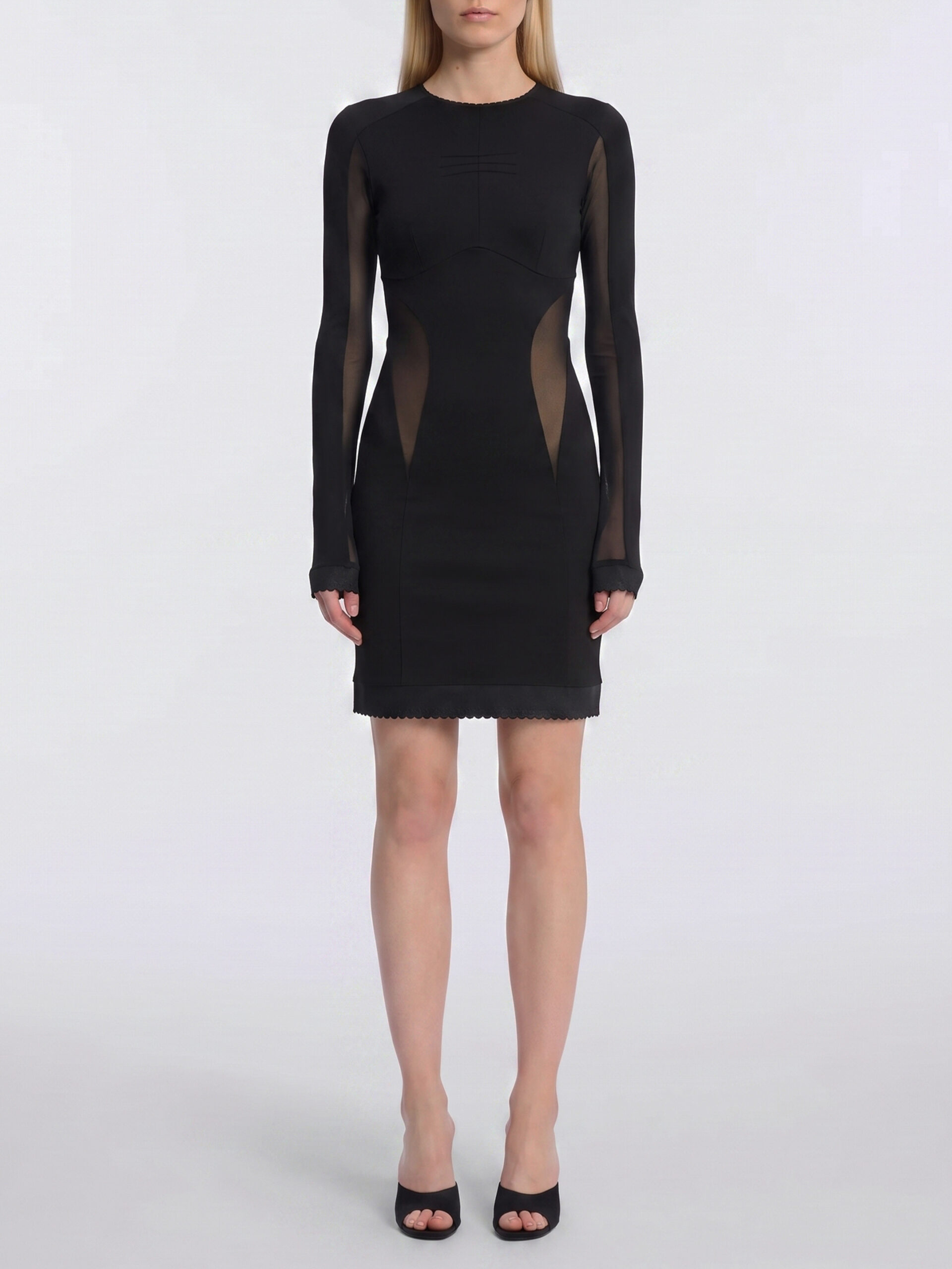 The Attico Mini dress with tulle inserts