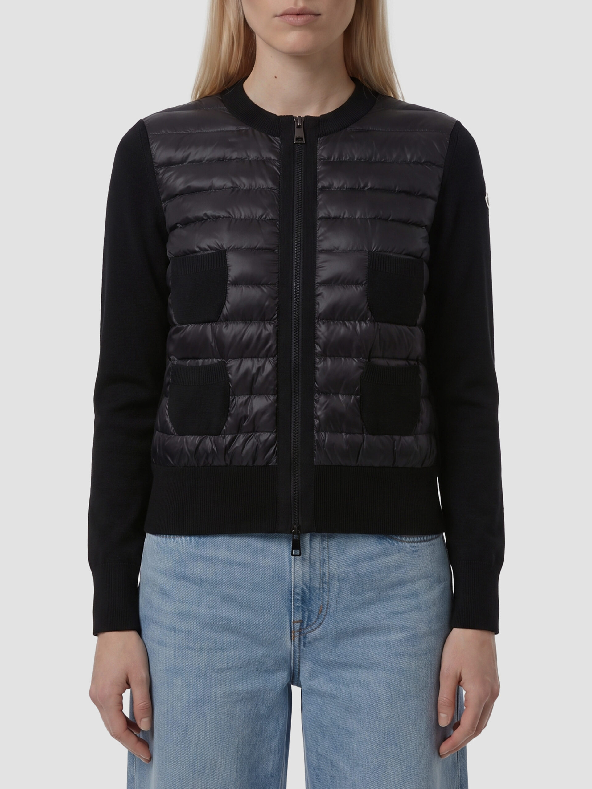 Moncler Padded wool zip cardigan