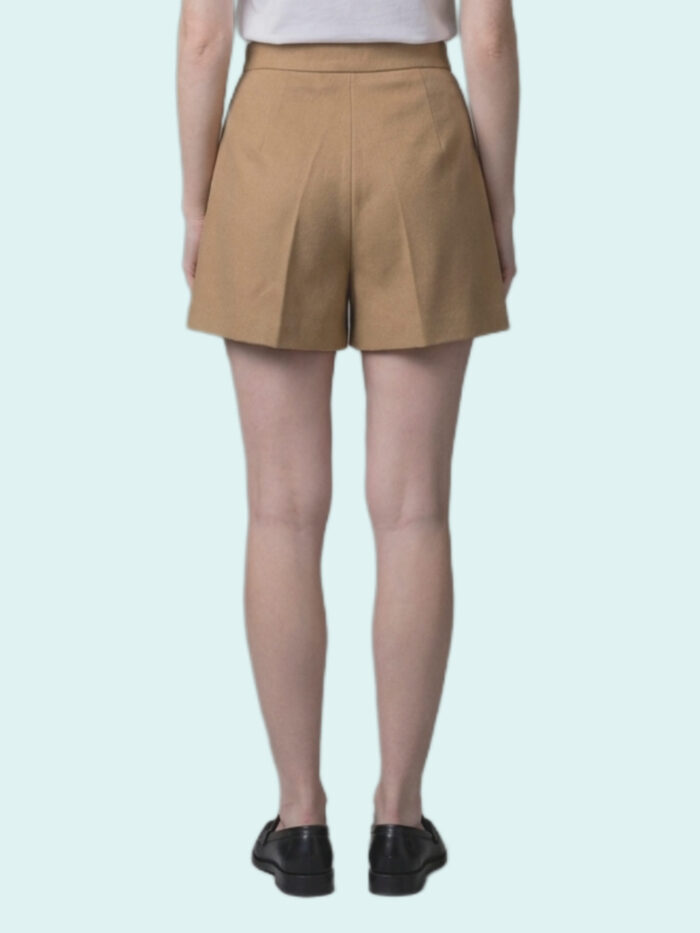 Max Mara Vista camel shorts.