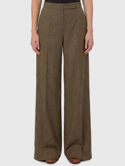 Max Mara Netto Prince of Wales wool trousers