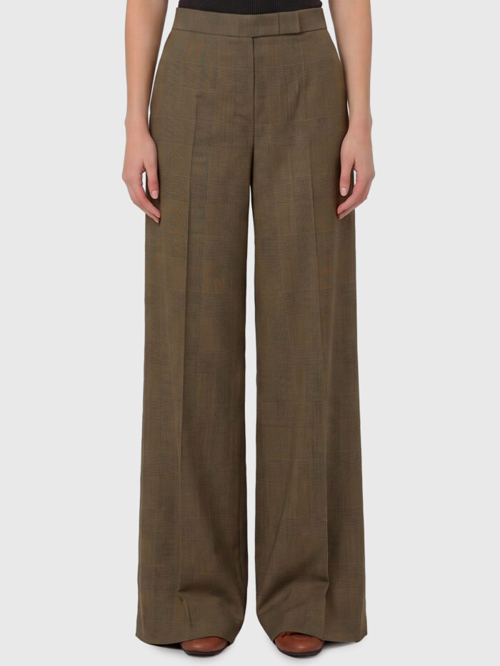Max Mara Netto Prince of Wales wool trousers