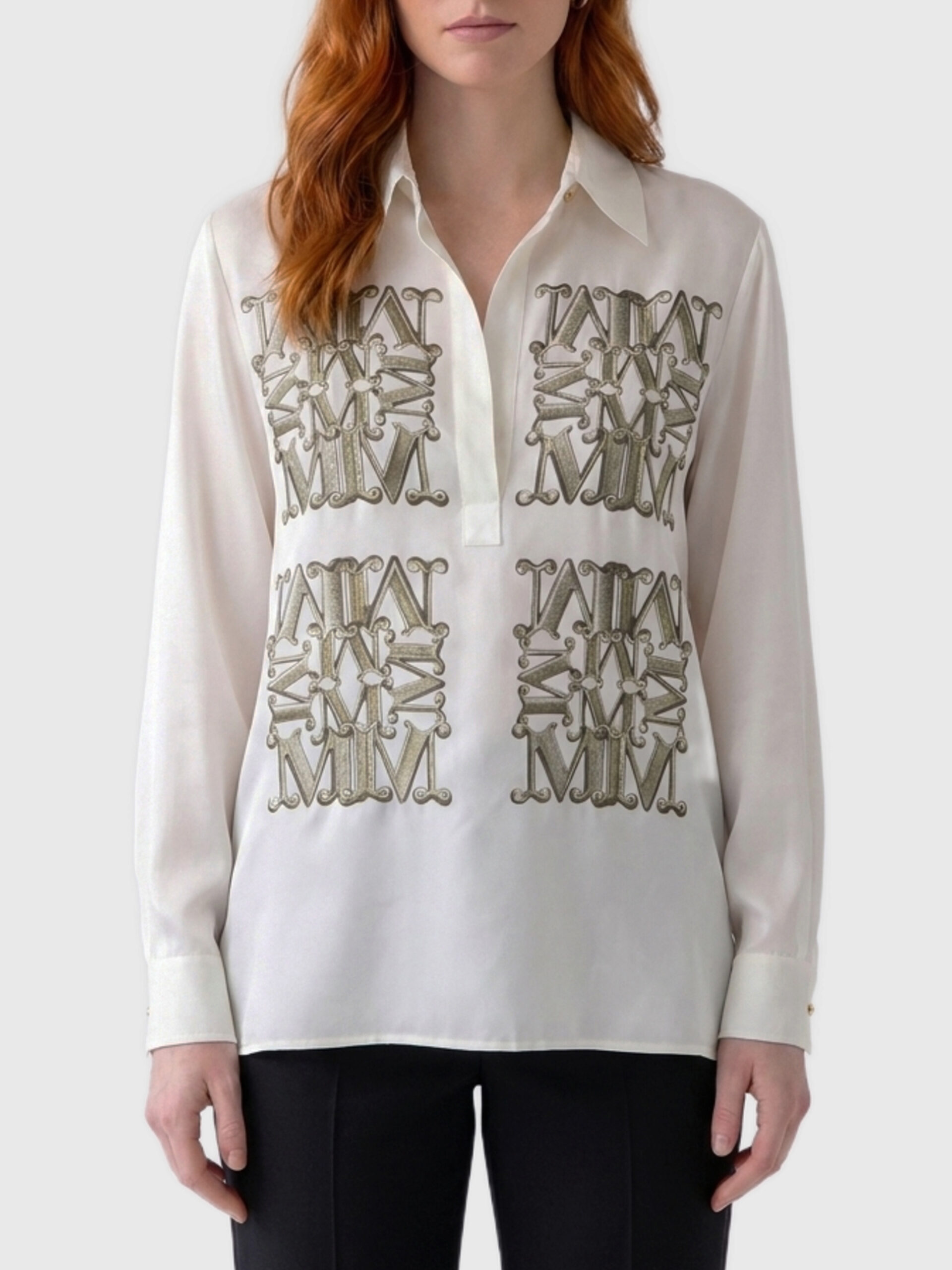 Max Mara Printed silk Filtro shirt