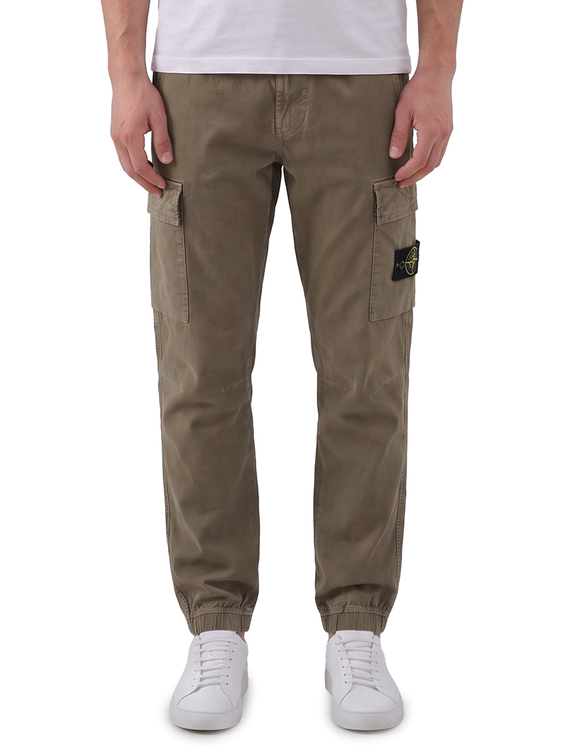 Stone Island Stretch aged-effect pants
