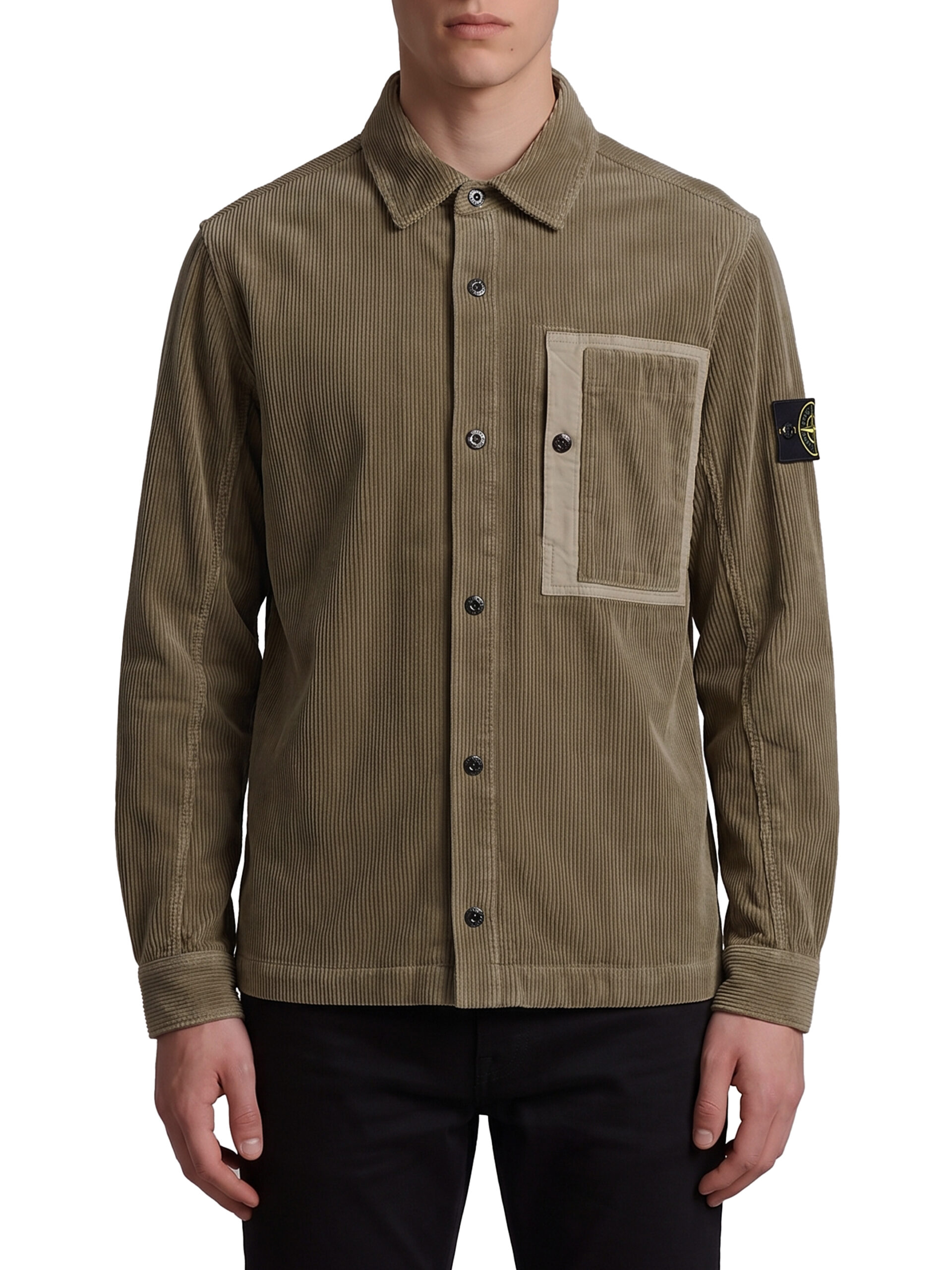 Stone Island Overshirt in cotton corduroy