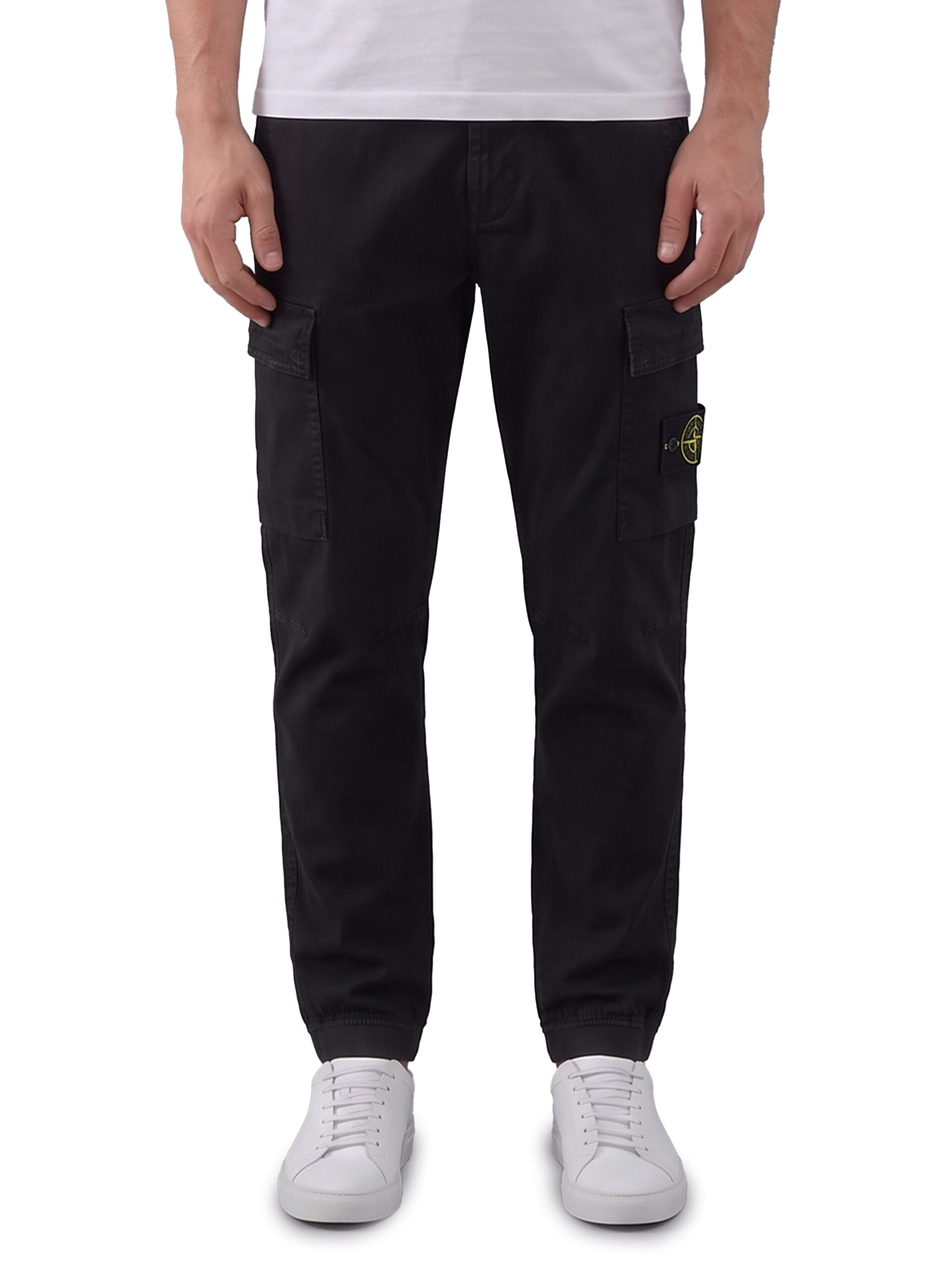 Stone Island Stretch aged-effect pants
