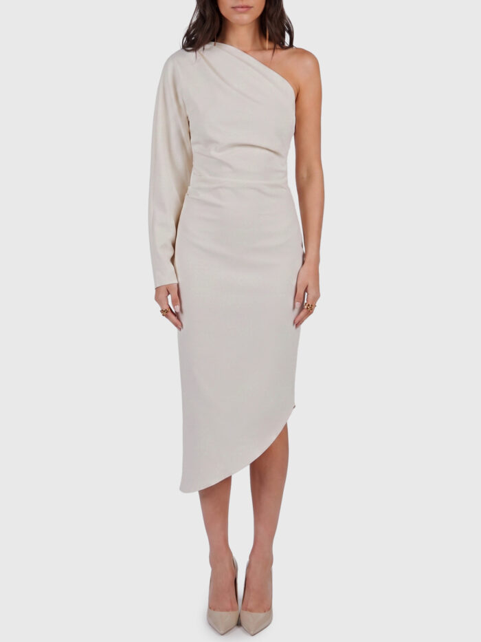federica tosi one shoulder cady longuette dress Federica Tosi One-shoulder cady longuette dress