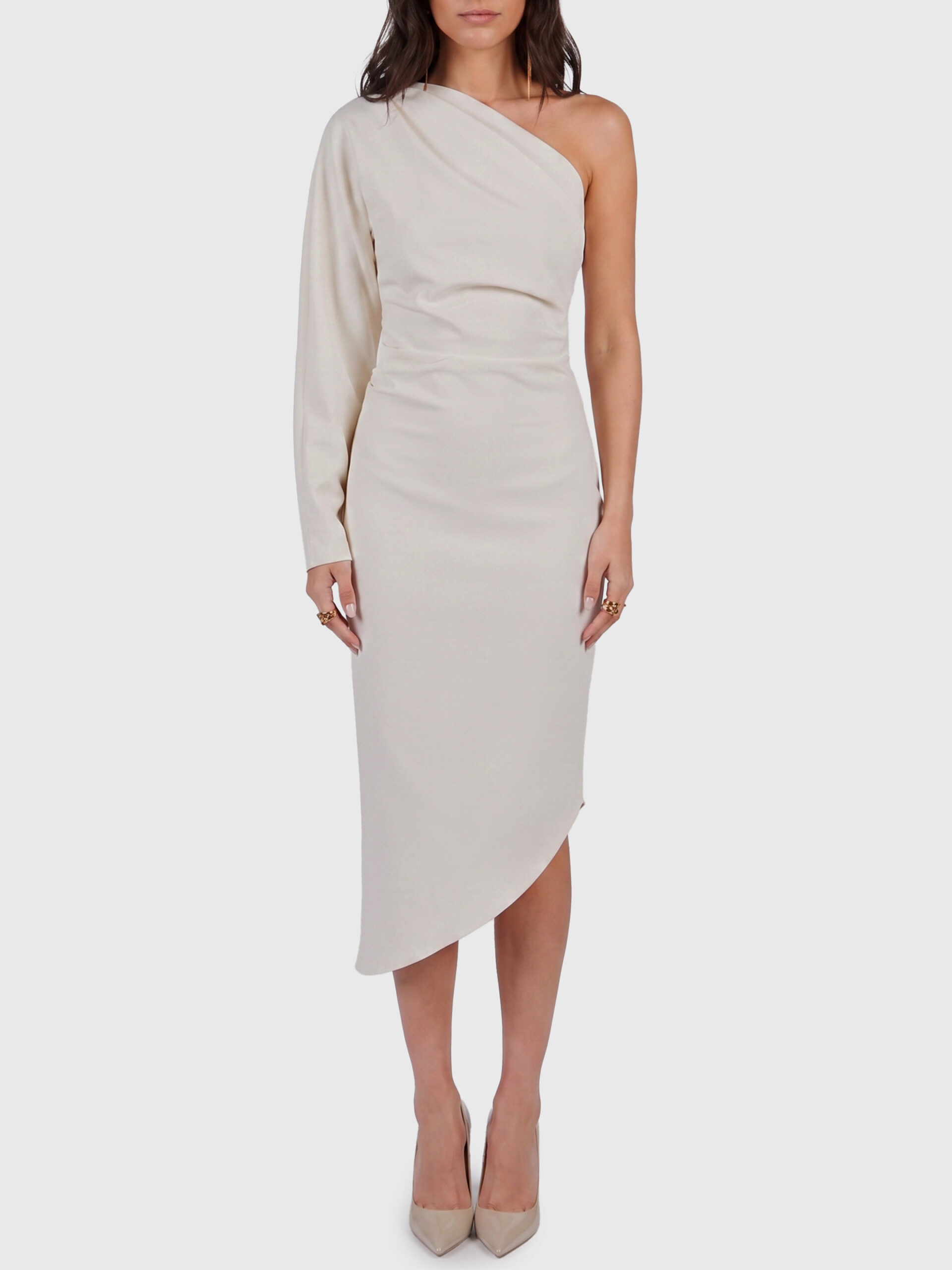 Federica Tosi One-shoulder cady longuette dress