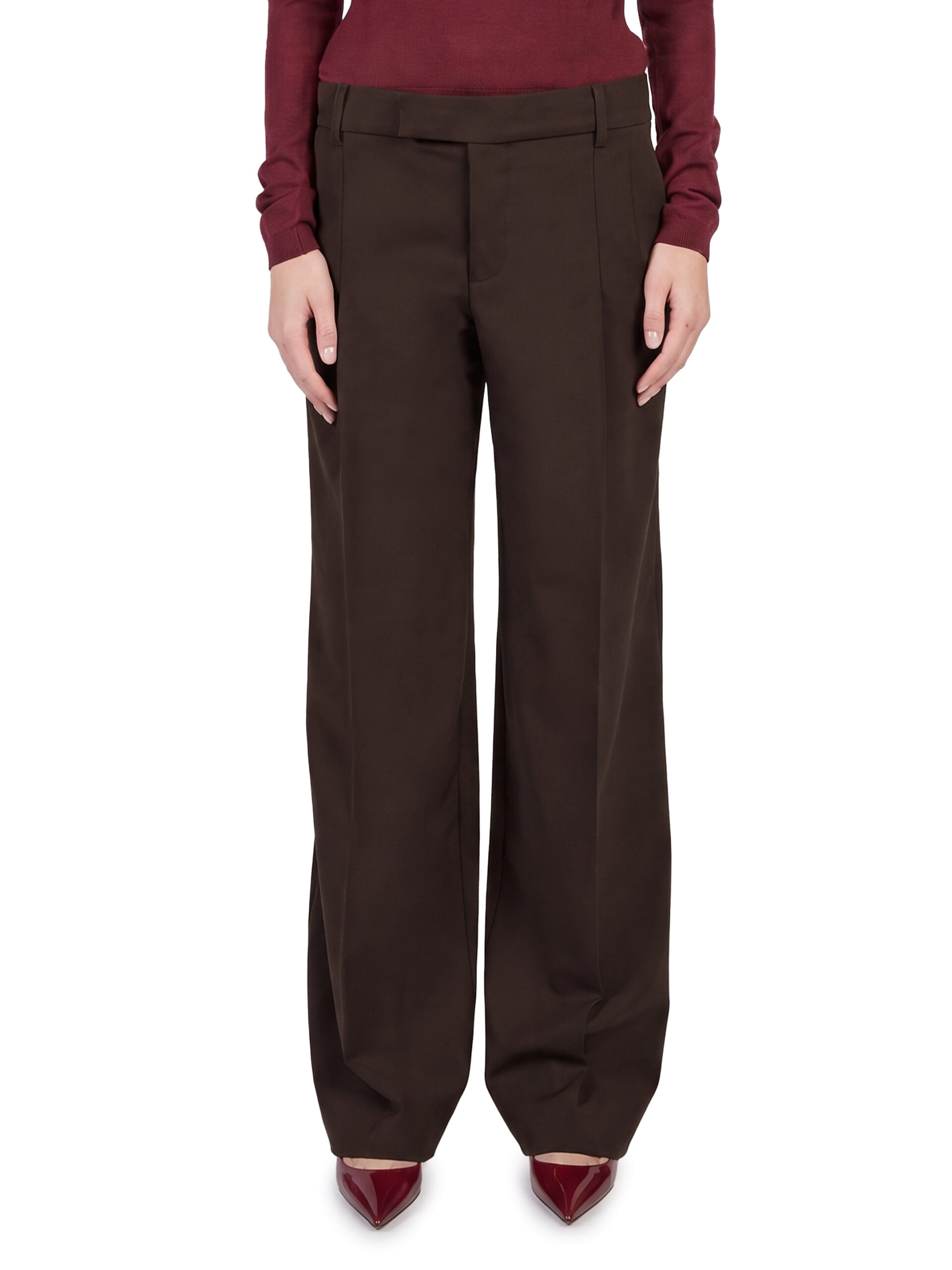 Federica Tosi Wide-leg frescolana trousers