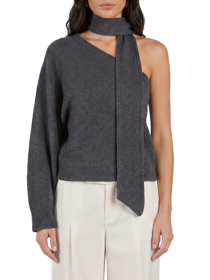 federica tosi one shoulder top with scarf detail Federica Tosi One-shoulder top with scarf detail