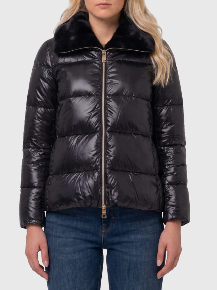 herno ultralight nylon and fur collar jacket Herno Ultralight nylon and fur collar jacket