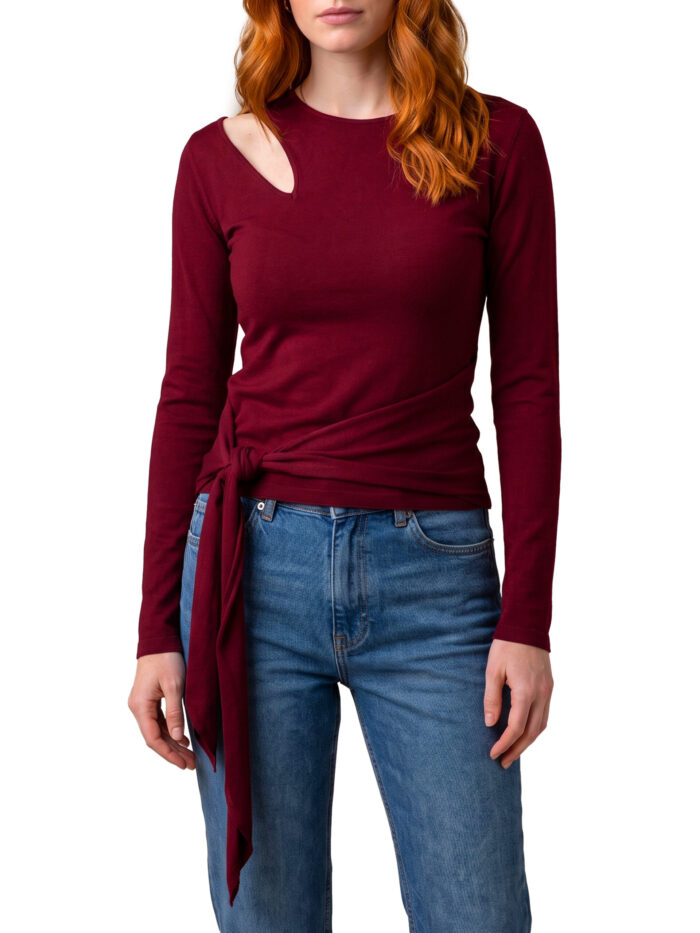 Federica Tosi Cut-off top with sash