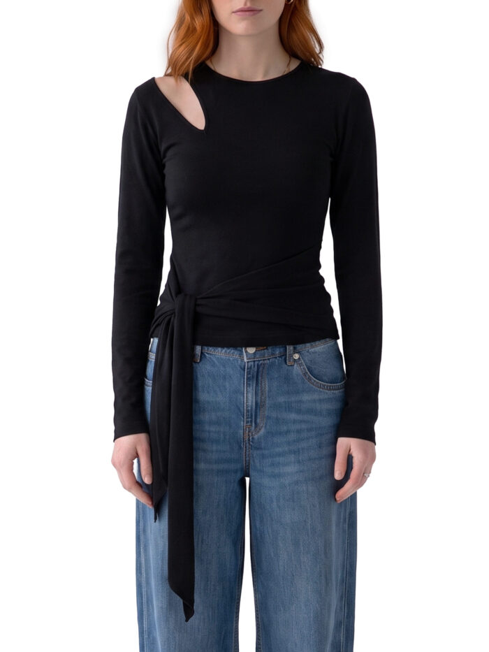 Federica Tosi Cut-off top with sash