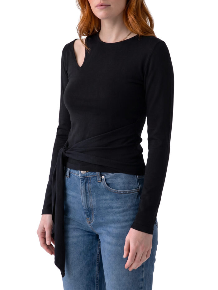 Federica Tosi Cut-off top with sash