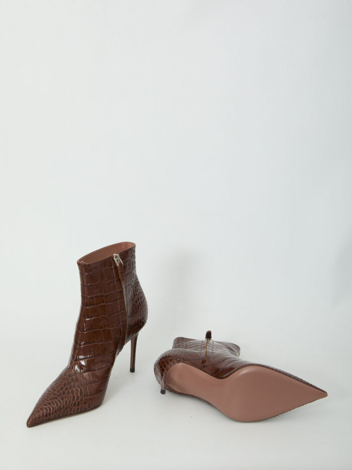 Paris Texas Vera 85 ankle boots in Chocolate