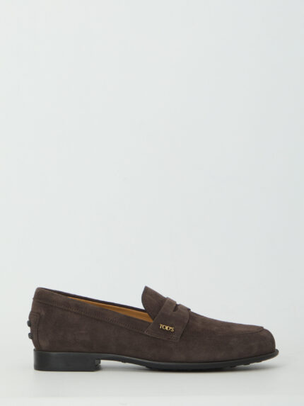 Tod's Brown suede loafers