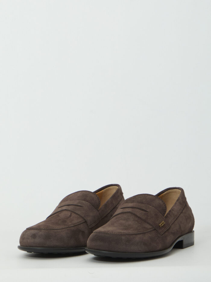 Tod's Brown suede loafers