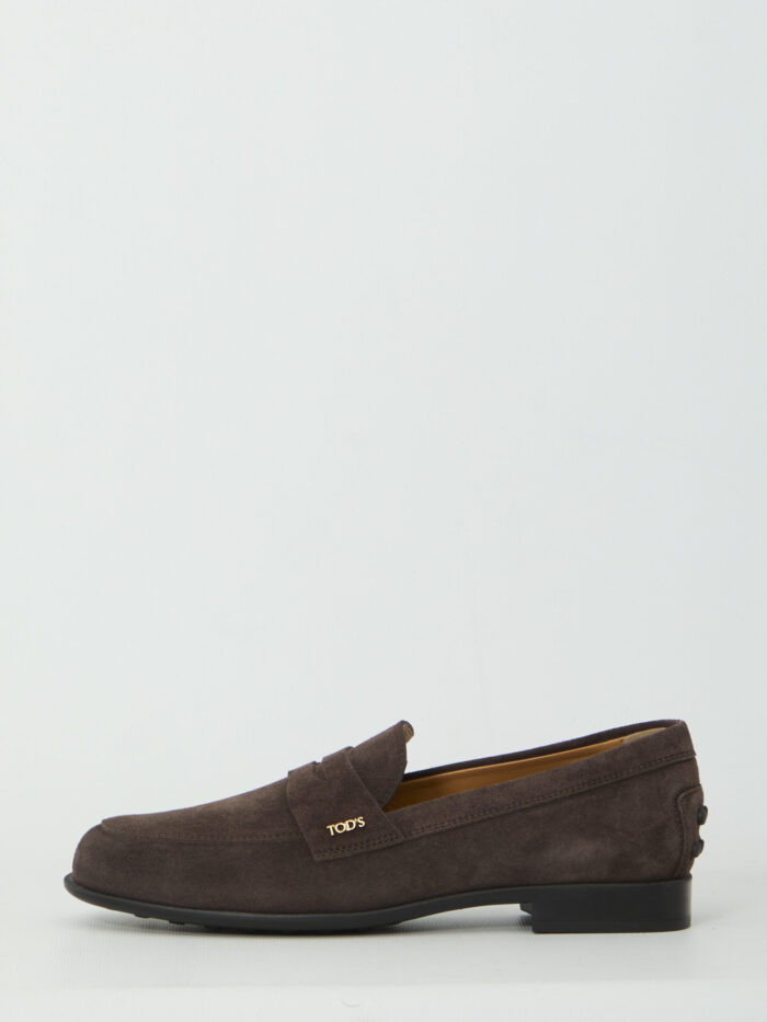 Tod's Brown suede loafers