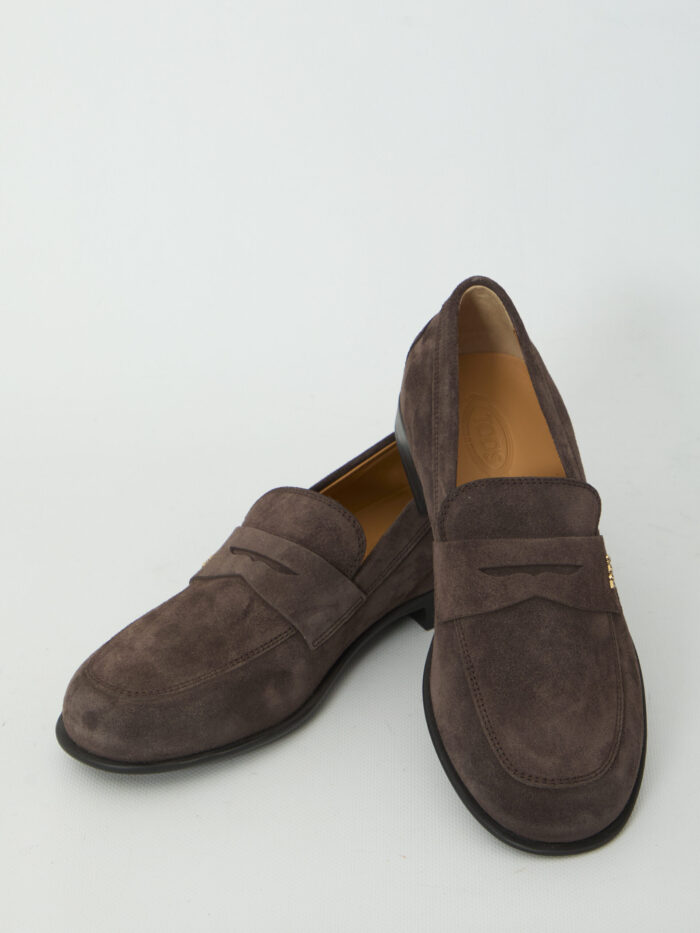 Tod's Brown suede loafers