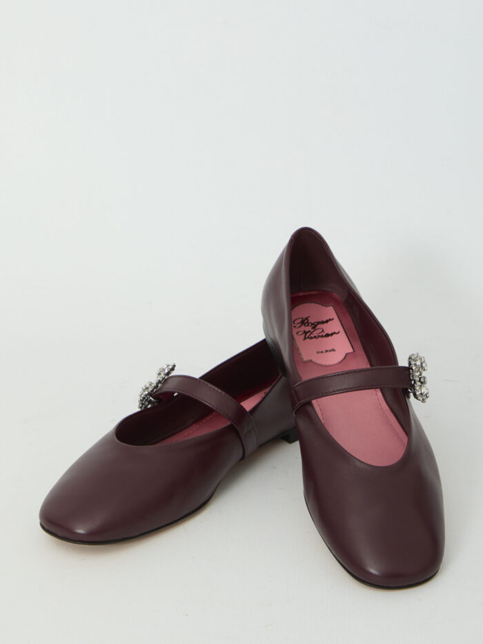 Roger Vivier Efflorescence strap ballerina flats