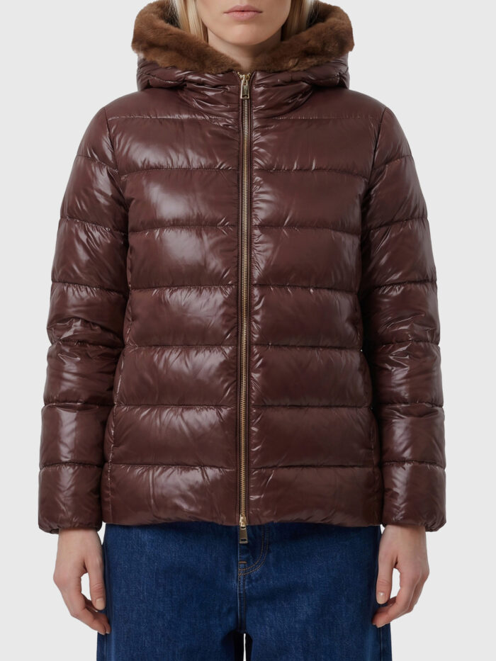herno ultralight down jacket with faux fur Herno Ultralight down jacket with faux fur