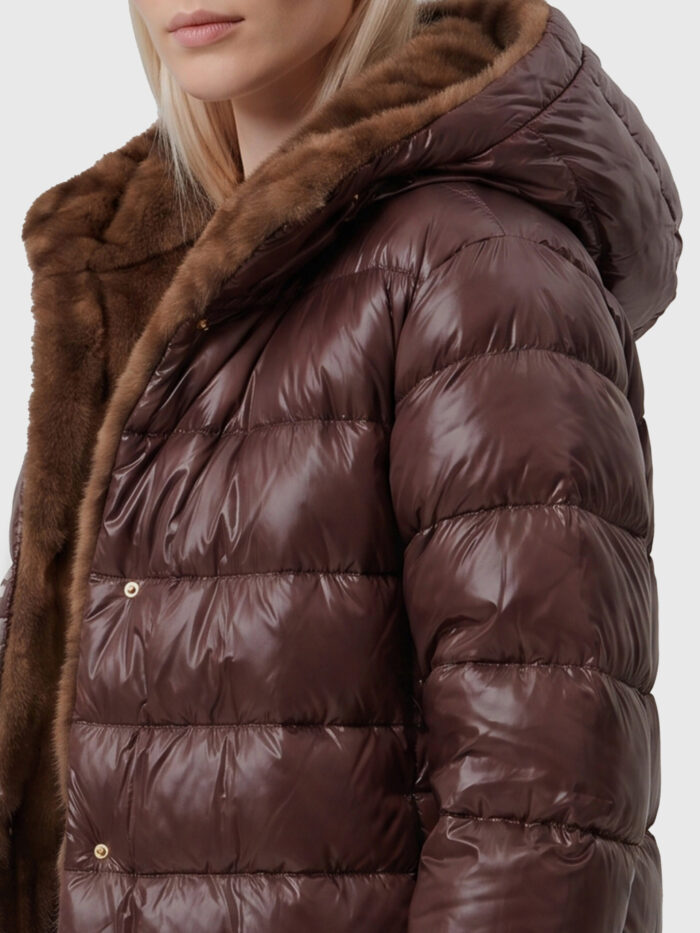 Herno Ultralight down jacket with faux fur