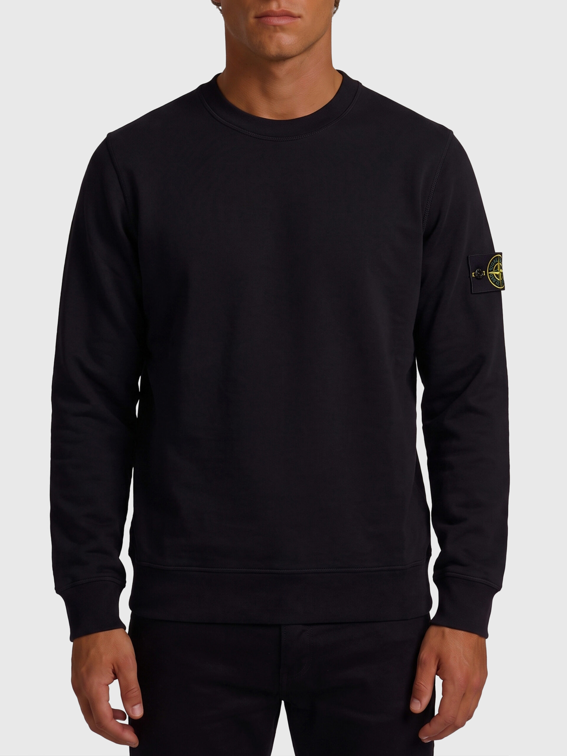 Stone Island Black crewneck sweatshirt