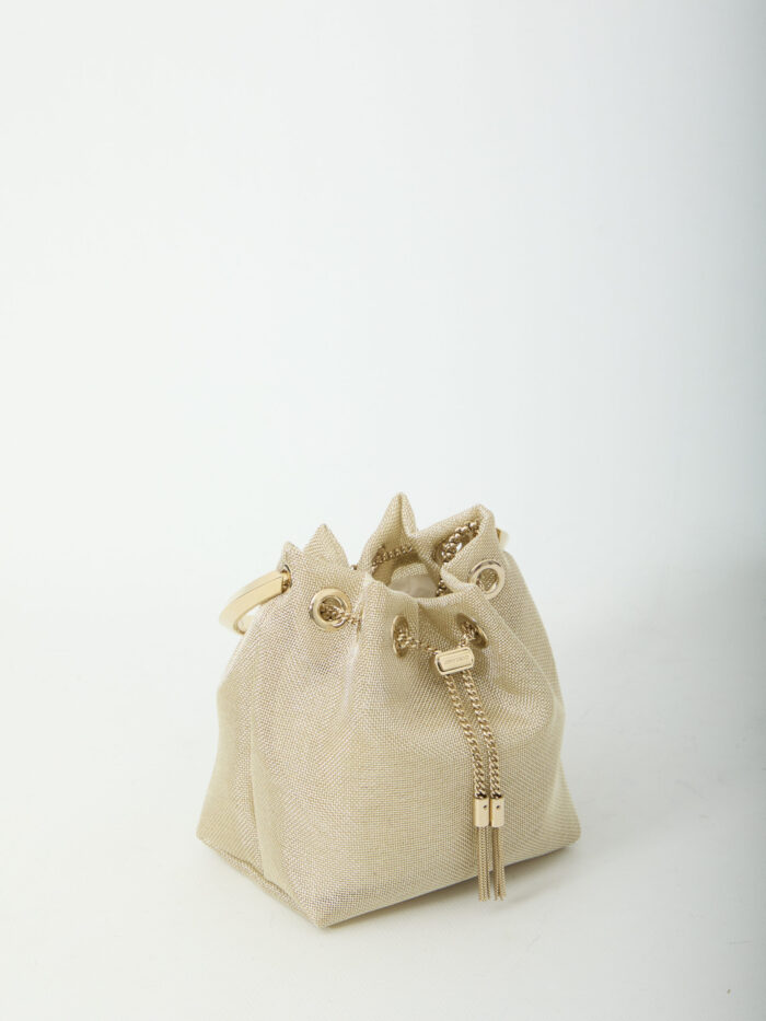 Jimmy Choo Champagne mesh Bon Bon bag