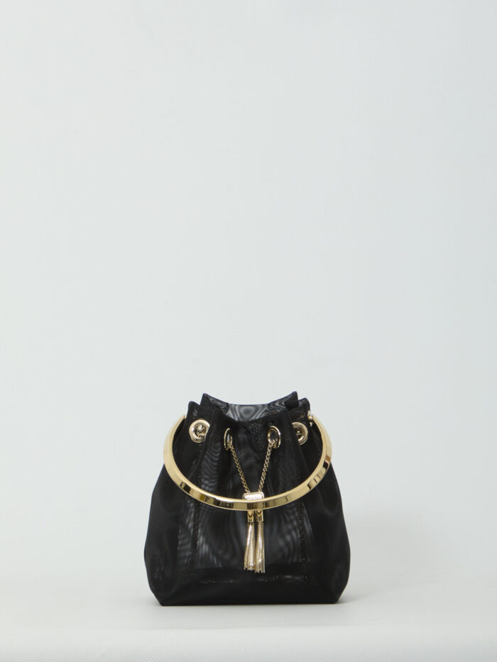 Jimmy Choo Black mesh Bon Bon bag