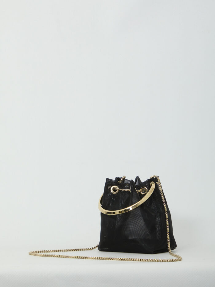 Jimmy Choo Black mesh Bon Bon bag