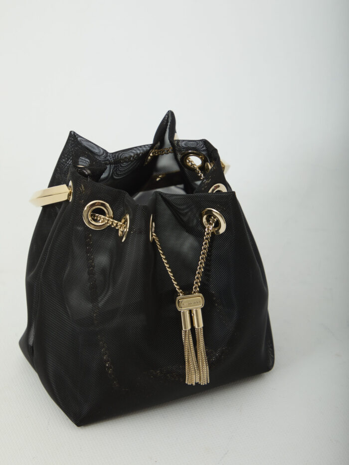 Jimmy Choo Black mesh Bon Bon bag