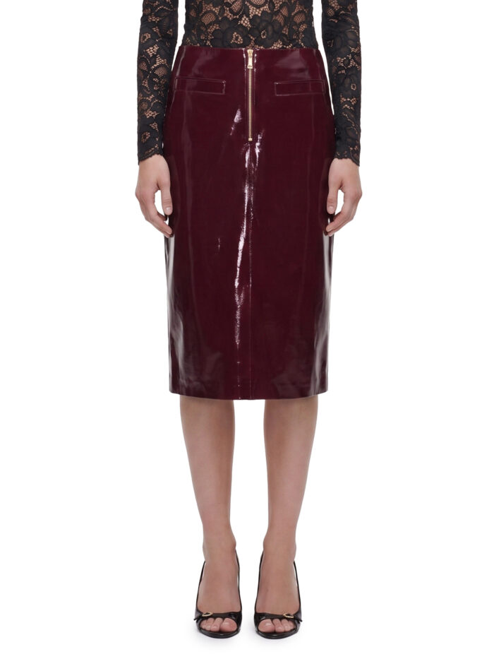 self portrait purple faux leather skirt Self Portrait Purple faux leather skirt