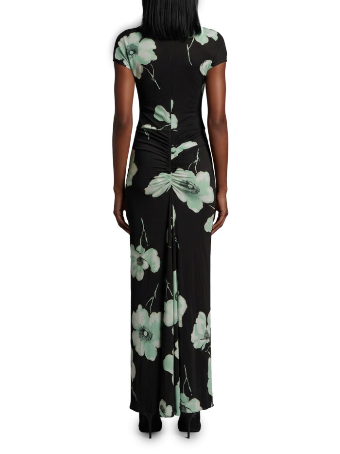 Alaia Draped maxi dress with print