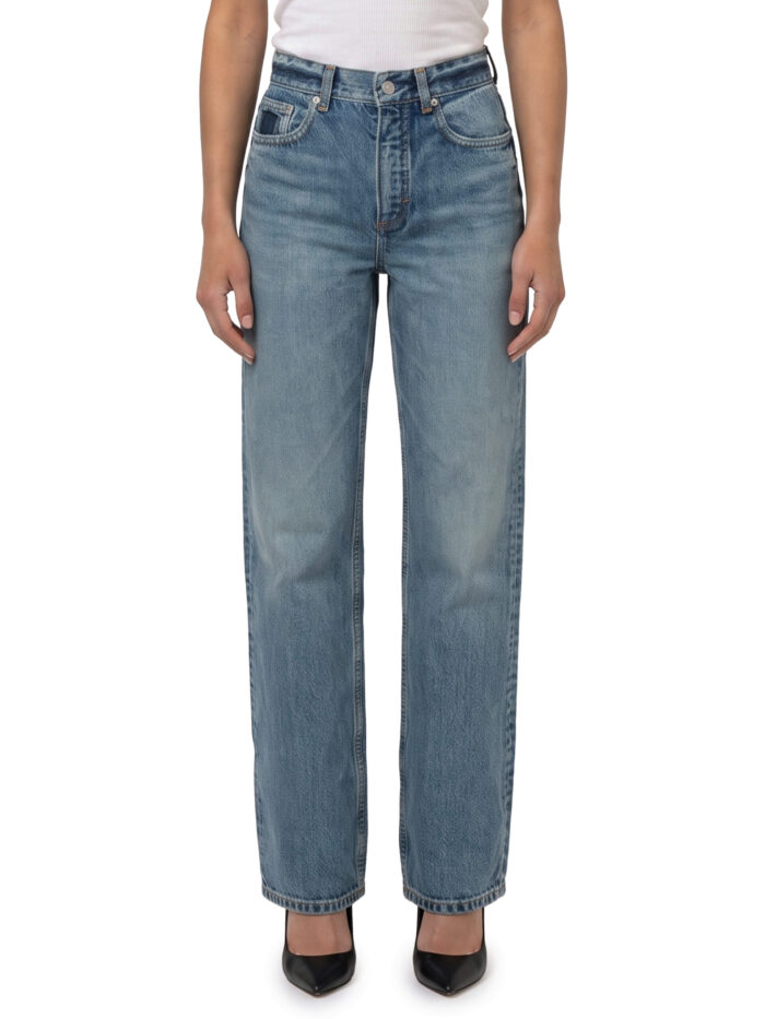 alaia straight leg denim jeans Alaia Straight-leg denim jeans