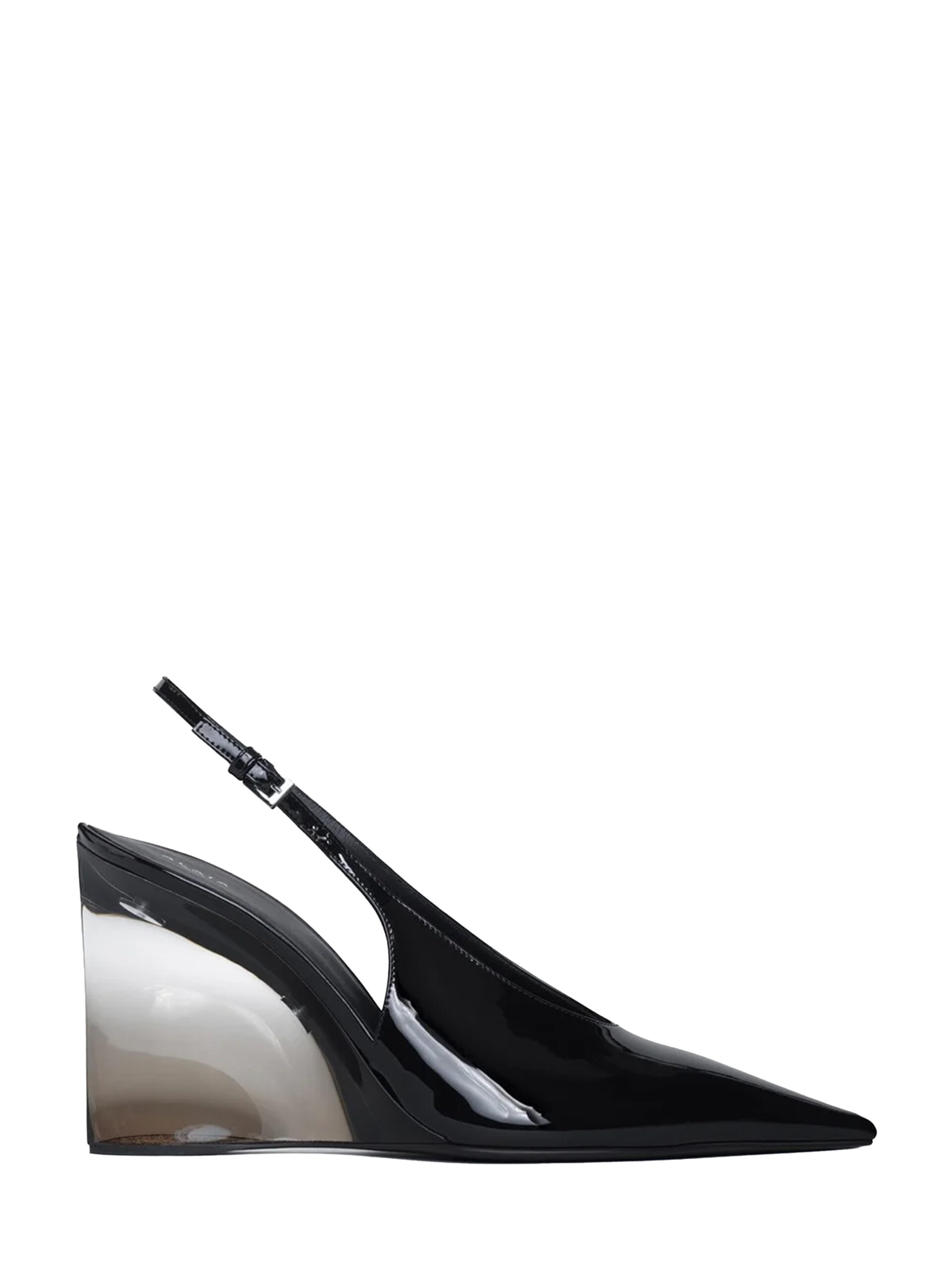 Alaia Invisible wedge slingback pumps