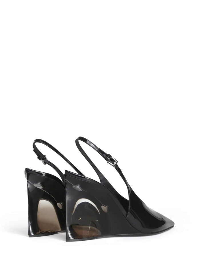 Alaia Invisible wedge slingback pumps
