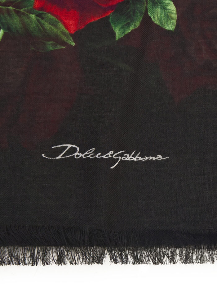 Dolce&gabbana Red Rose scarf