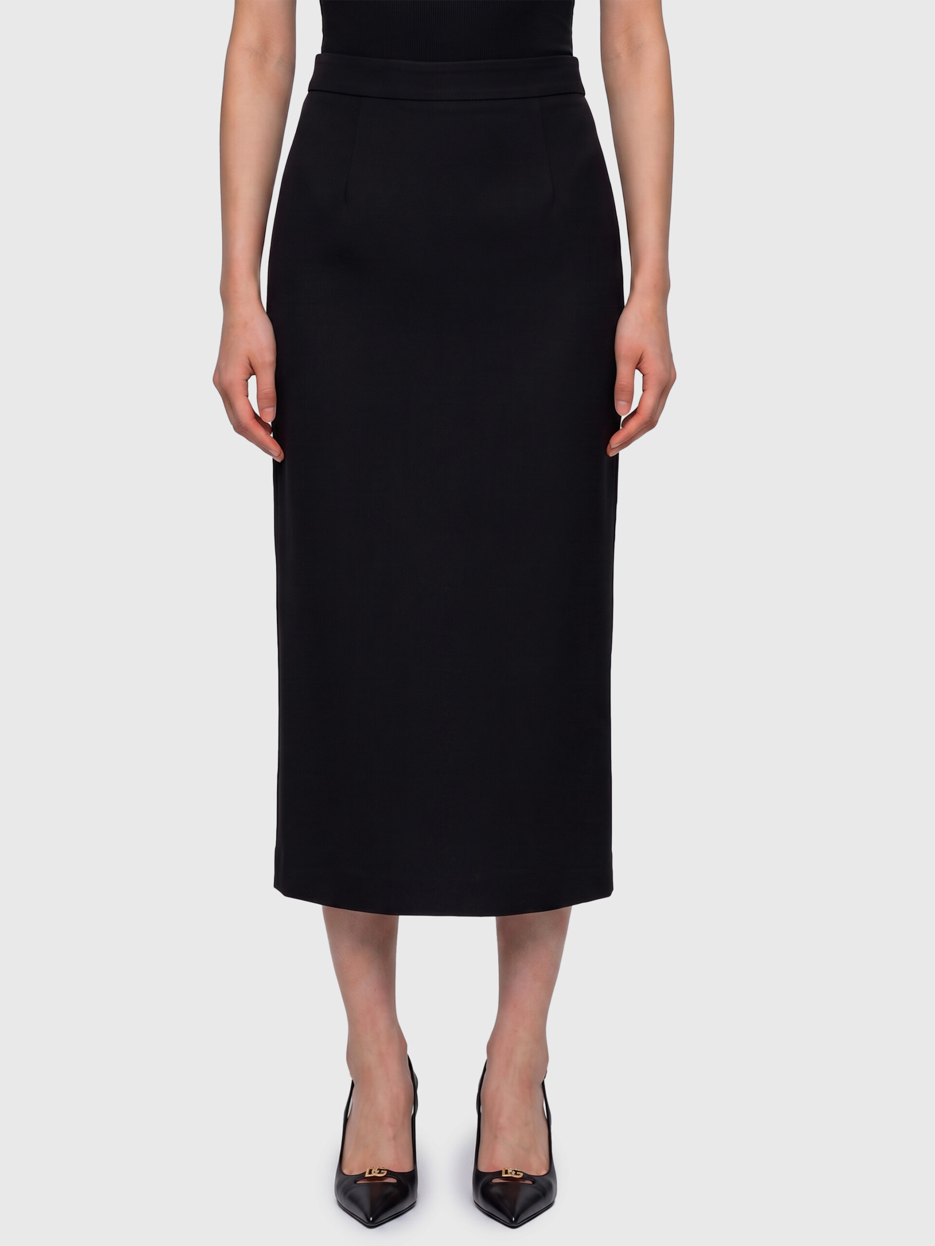 Dolce&gabbana Virgin wool midi skirt