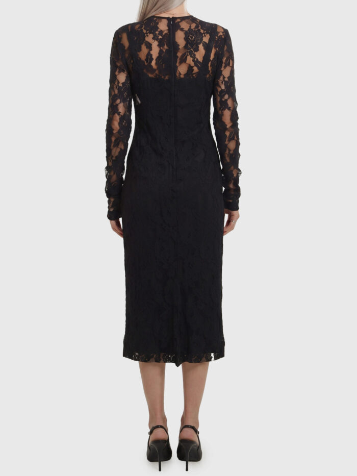 Dolce&gabbana Black midi lace dress