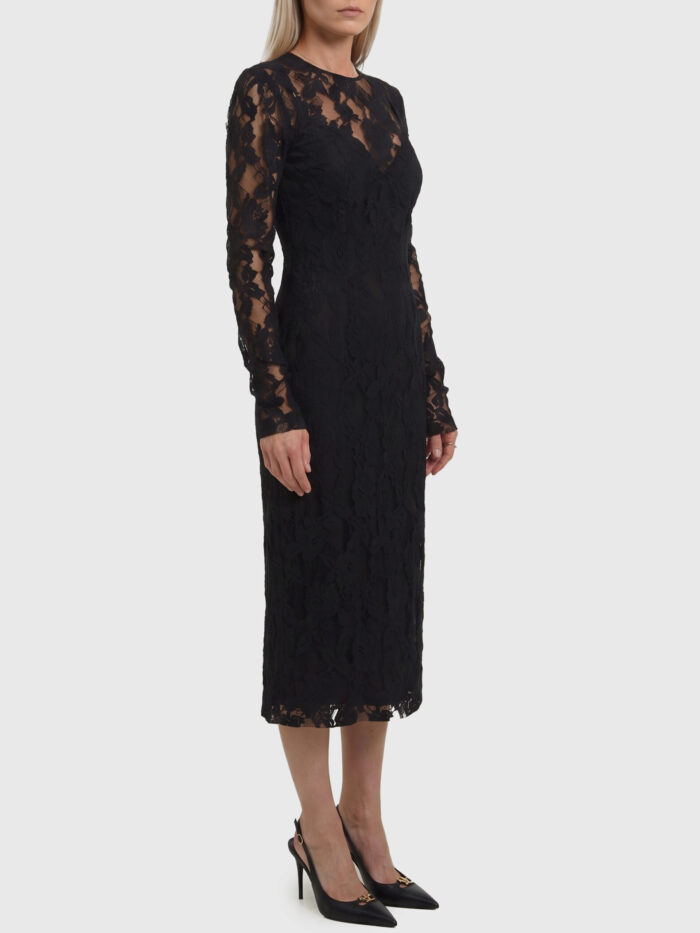 Dolce&gabbana Black midi lace dress