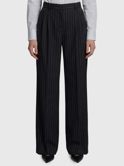 Dolce&gabbana Wool chalk stripe trousers