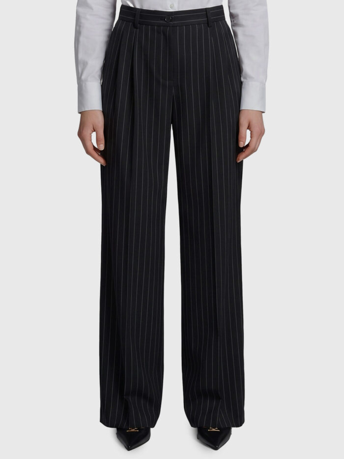 Dolce&gabbana Wool chalk stripe trousers