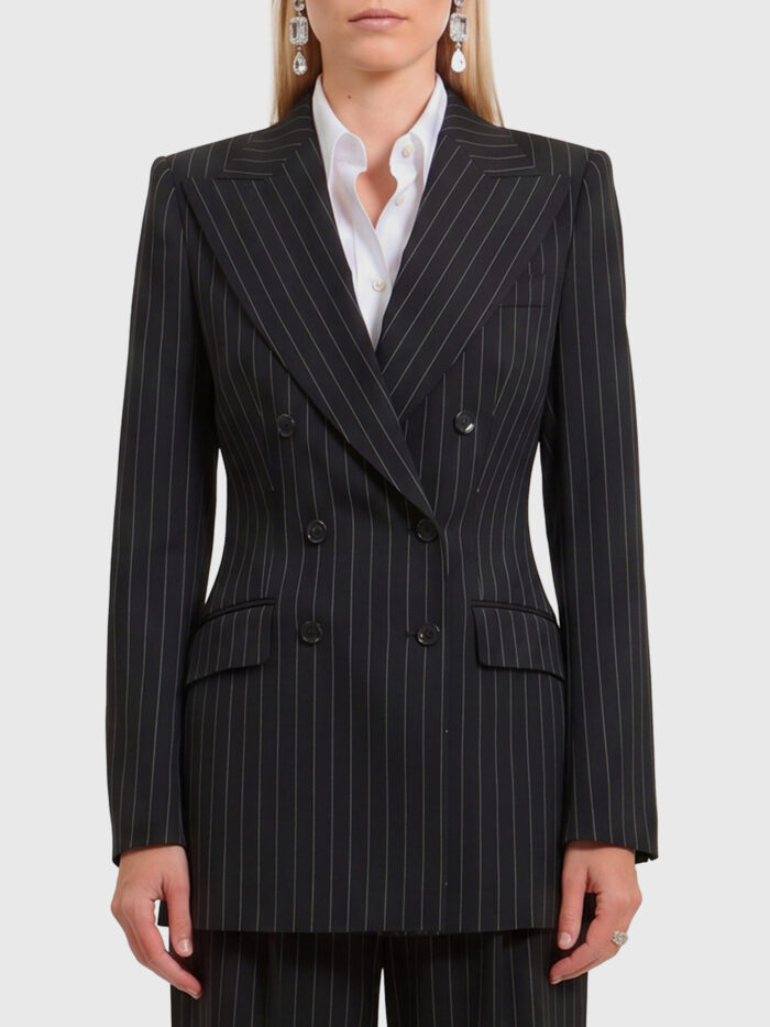 dolce&gabbana double breasted chalk stripe jacket Dolce&gabbana Double-breasted chalk stripe jacket