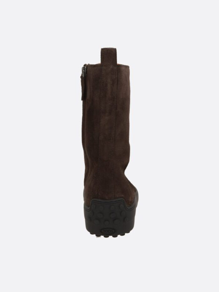Tod's Winter ankle boot with rubber studs in suede leather